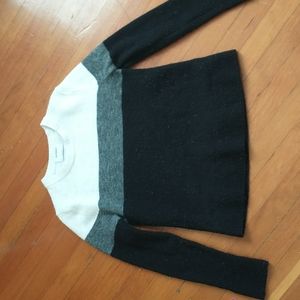 Black white and grey striped sweater